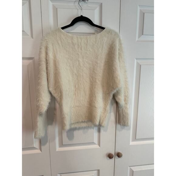 Knit Sweater Cream Anthropologie Pullover Soft Cozy Dolman Sleeve - Picture 7 of 9